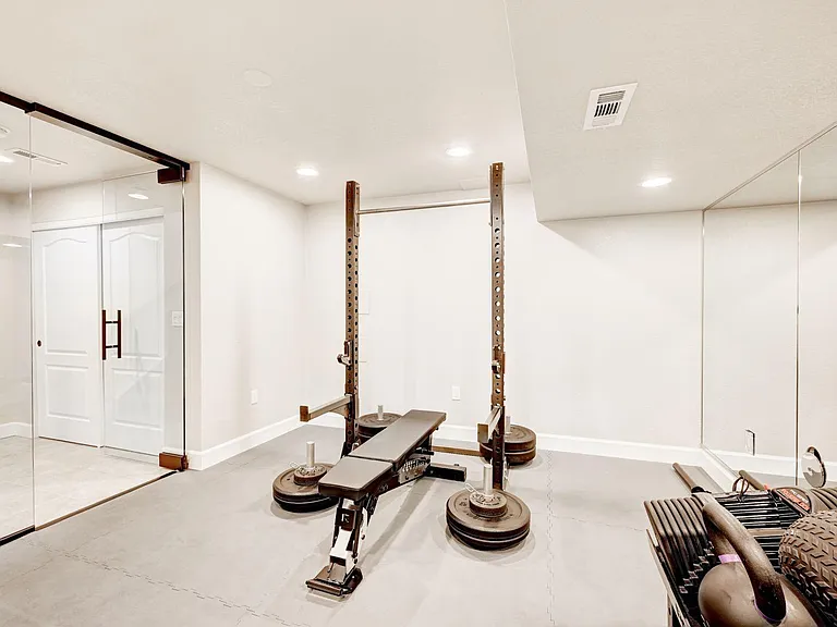 glass enclosed gym, office, or flex space!