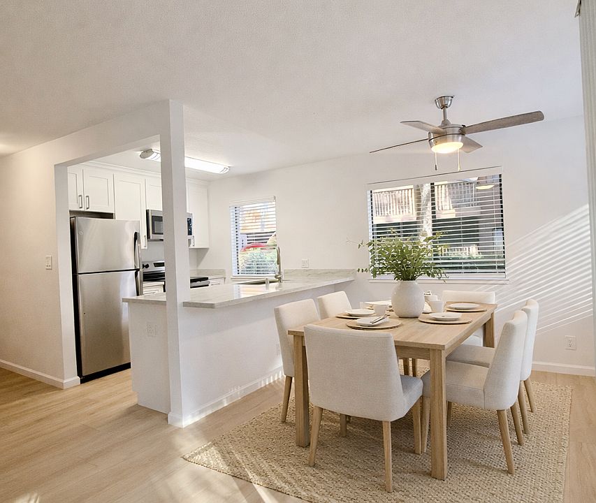 Dining Area and Kitchen - Remodeled Unit - AI Staged