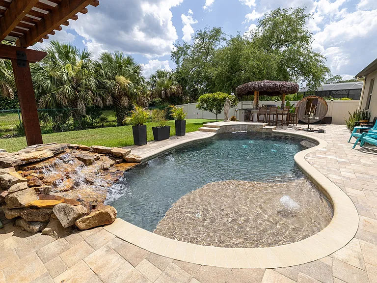 View of Pool from Pergola