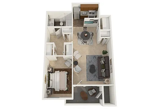 Floor plan 1 Bedroom Jr B