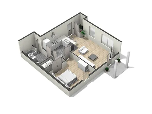 Floor plan One Bedroom