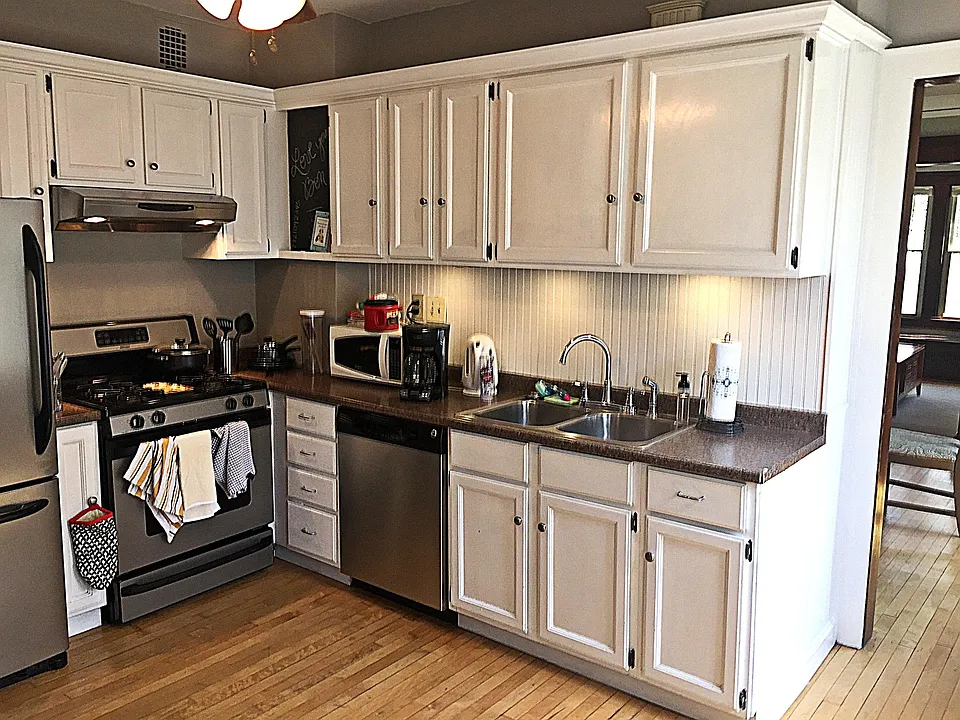 Kitchen with stainless appliances