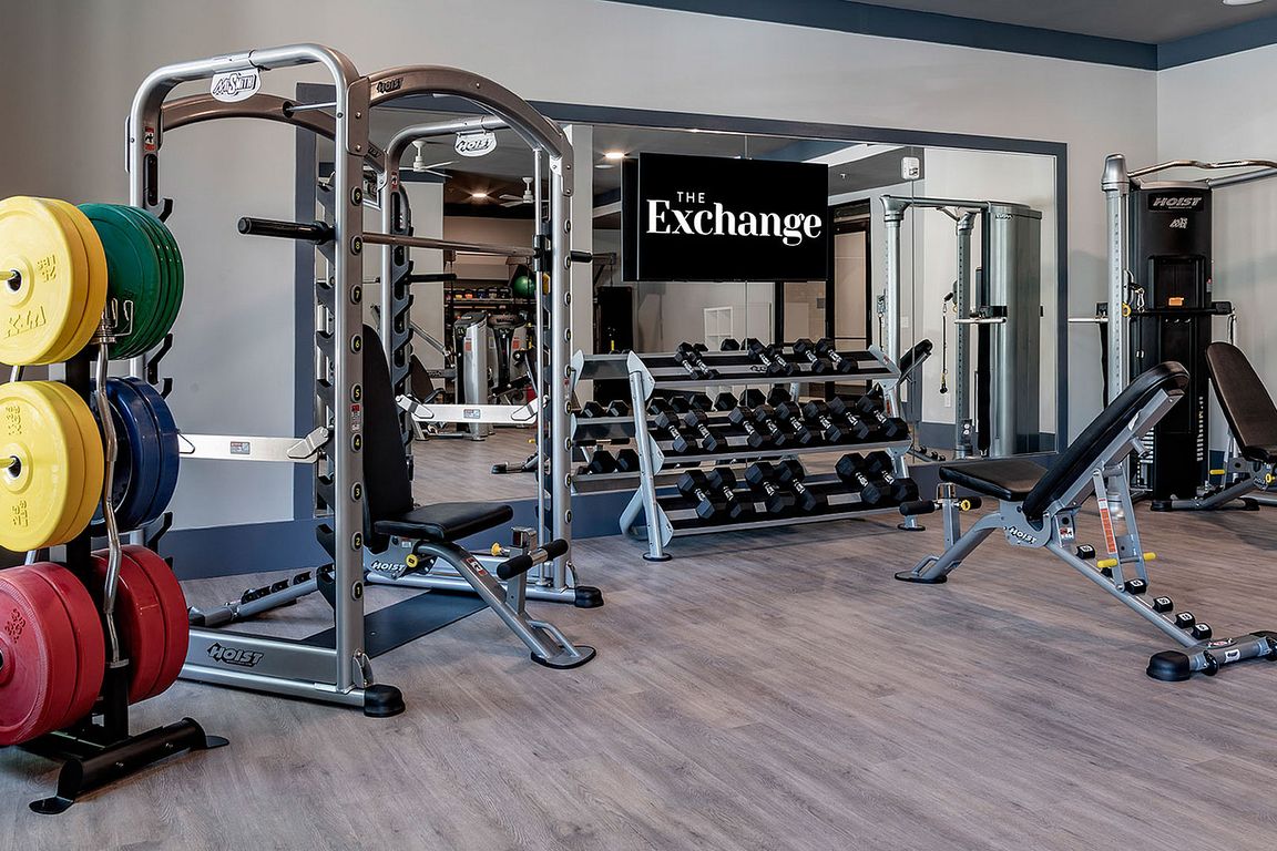 Experience the ultimate workout at our sophisticated fitness facility.