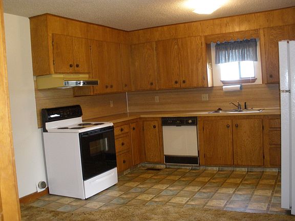 kitchen new range & refridgerator