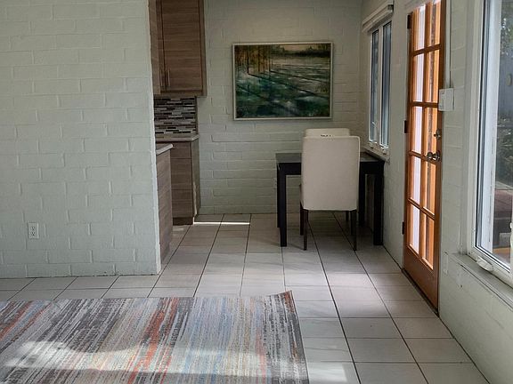 Living room into dining area