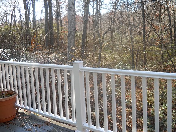 view off deck with stream