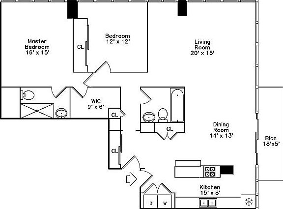 3rd image of 1230 N State Pkwy APT 15C