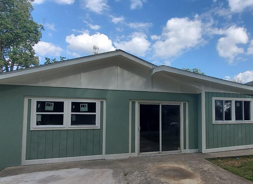 This is the front of home. Pic is before 6 foot fence was built.