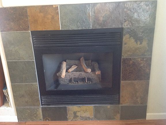 Slate fireplace