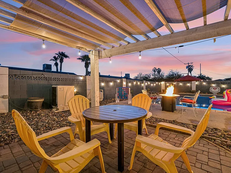 Kick back and relax in these classic Adirondack chairs