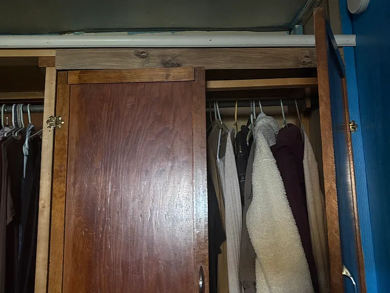 Original closet from the fifties in bedroom