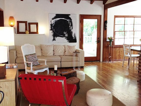 Beam ceilings & hardwoods throughout entire home.