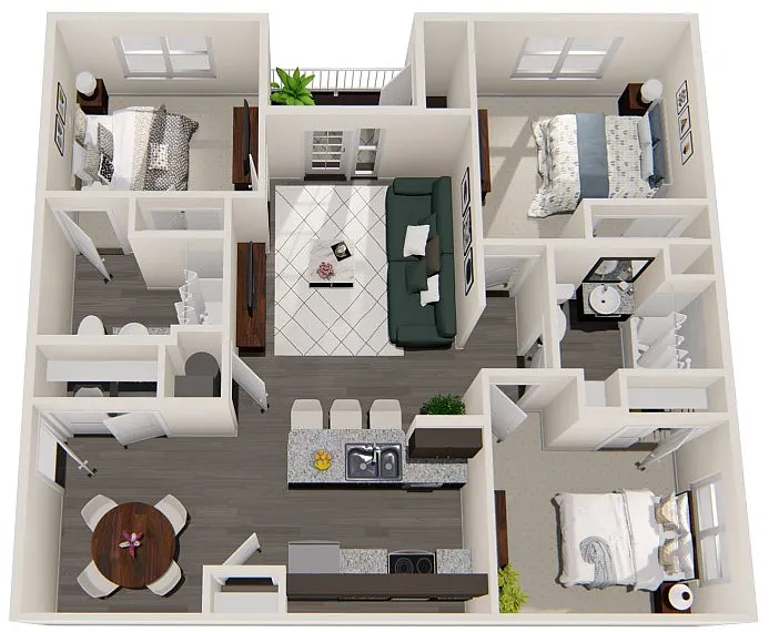 Floor plan 3BR2BA