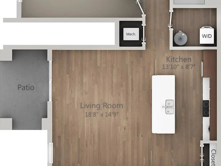 Floor Plan 1K | Drexel Ridge Apartments | Apartments in Oak Creek, WI Floor Plan 1K | Drexel Ridge Apartments | Apartments in Oak Creek, WI