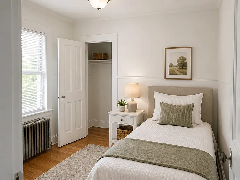 Virtually staged 2nd bedroom