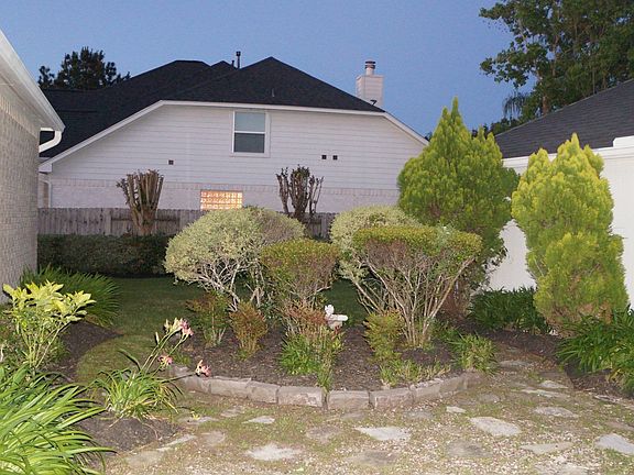 Nice landscape in backyard