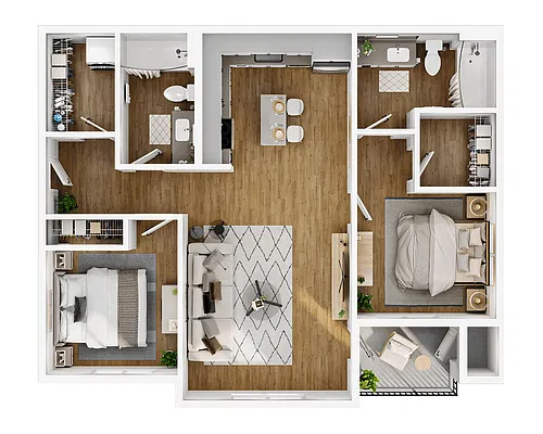 Floor plan 2x2 MFTE