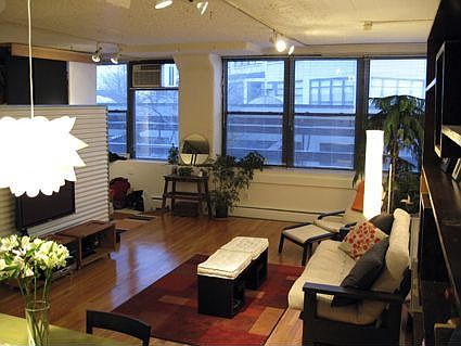 Living Room with view of Courtyard