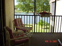 view from the screened deck of lake. Master has separate entry to deck. 