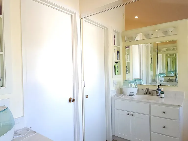 Master vanity with full closet