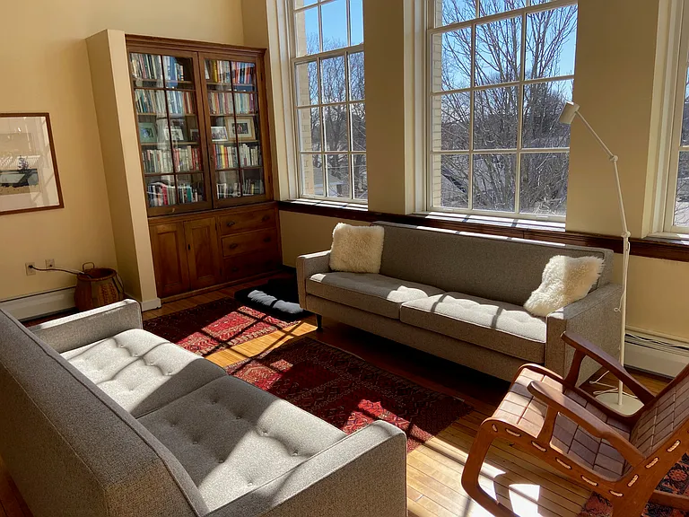 Sun-drenched living room.