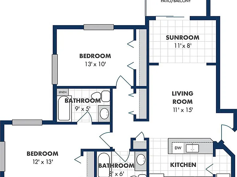 Floor Plan C | Riverwood Apartments | Apartments in Kenosha, WI Floor Plan C | Riverwood Apartments | Apartments in Kenosha, WI