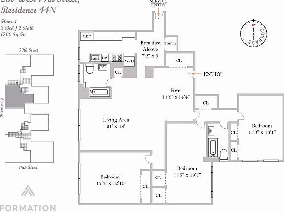 2nd image of 230 W 79th St #44N