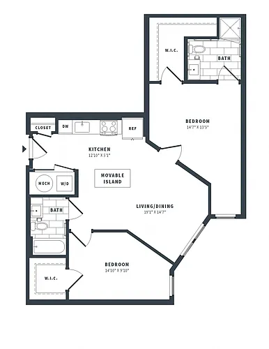 Floor plan 2T ANSI