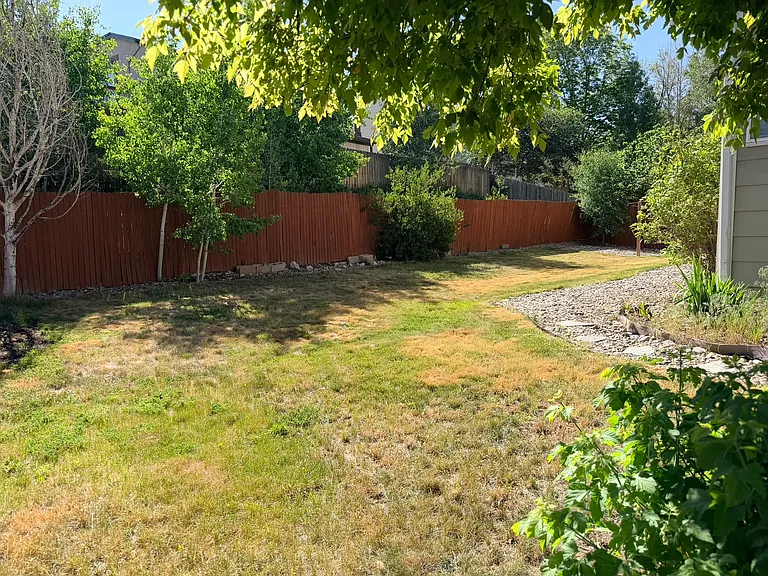 L-Shaped Fenced Backyard