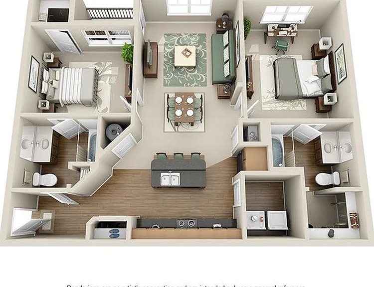 2 Bedroom | 2 Bath | 1105 SF 2 Bedroom | 2 Bath | 1105 SF