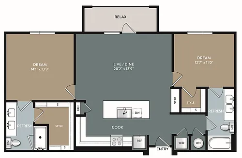 Floor plan Parker - B3