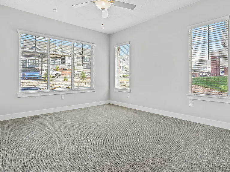 Bedroom with walk in closet