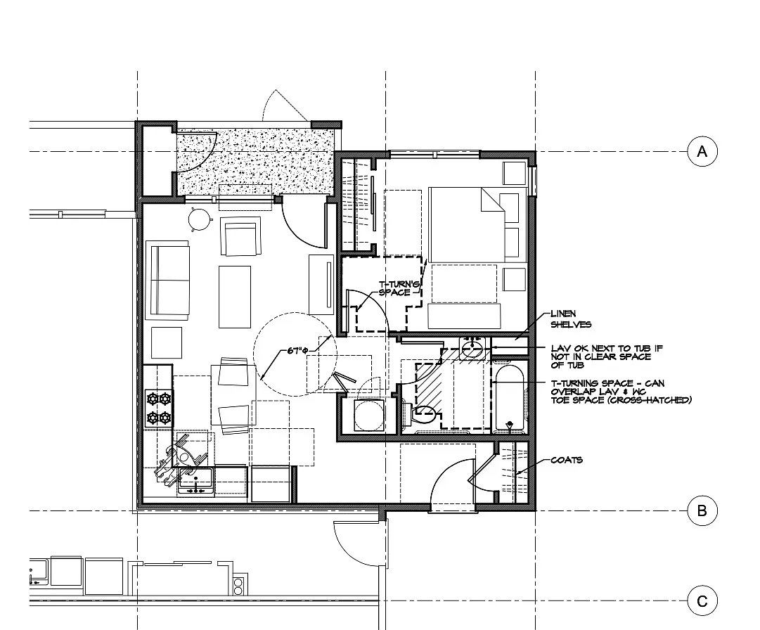 Floor plan 1bed 1bath