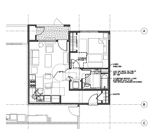 Floor plan 1bed 1bath