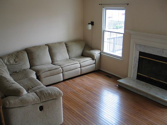 Living room with fireplace