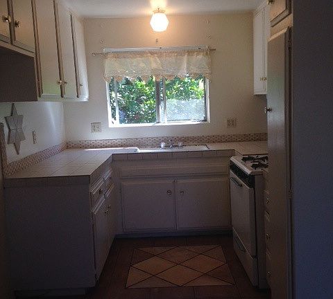 spacious tile kitchen