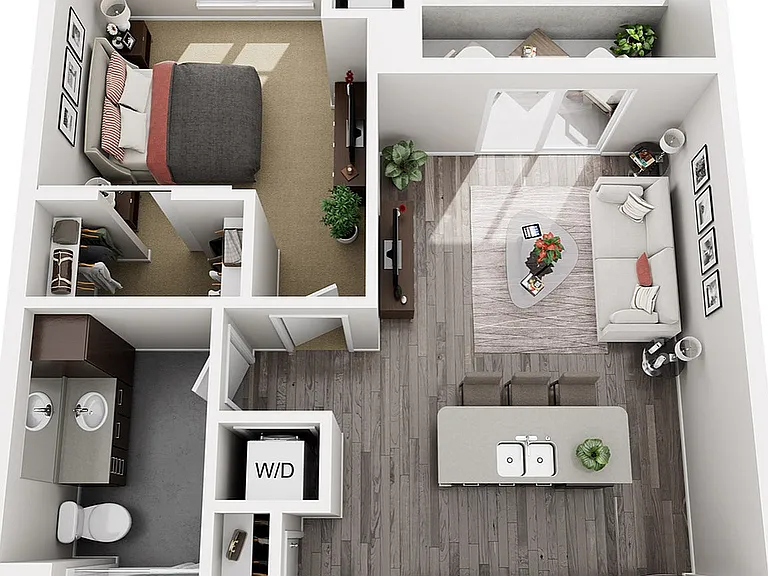 Floor Plan B3 | 22 Slate | Apartments in Madison, WI Floor Plan B3 | 22 Slate | Apartments in Madison, WI
