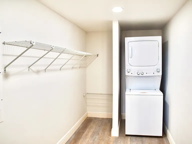 Spacious Walk-In Closet with Washer/ Dryer
