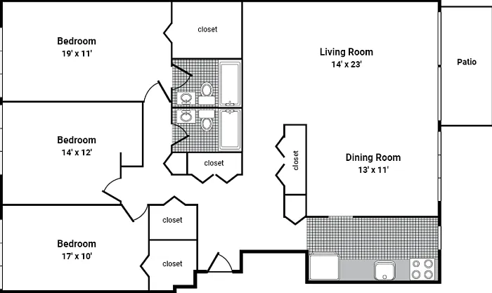 3 Bedroom | 2 Bathroom 3 Bedroom | 2 Bathroom