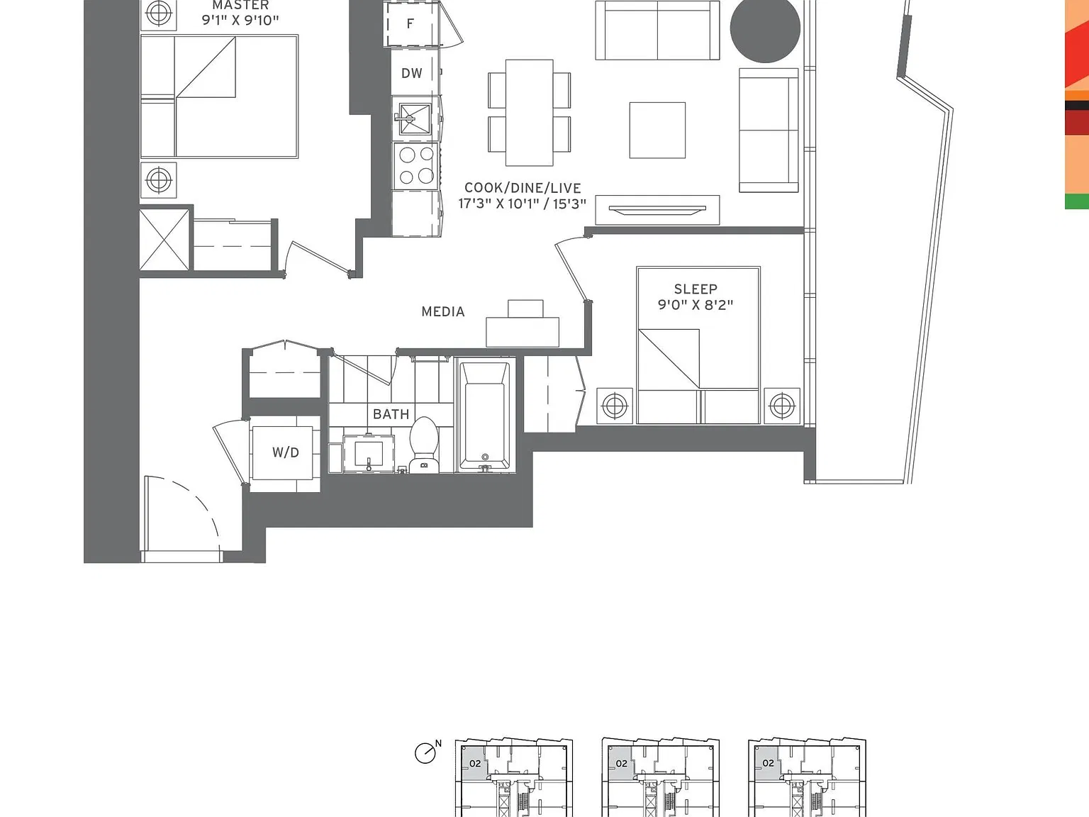 2 bed, $2,580 — Photo 1