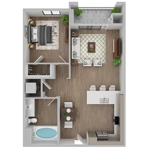Floor plan The Paddle Board - Cable & Internet Incl.