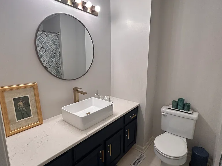 Hall bath with shower