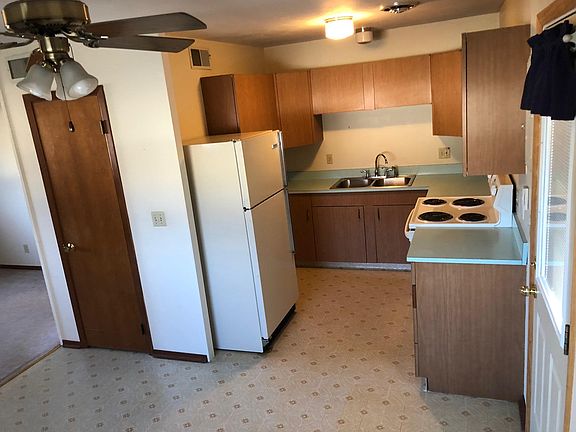 Kitchen with stove.
