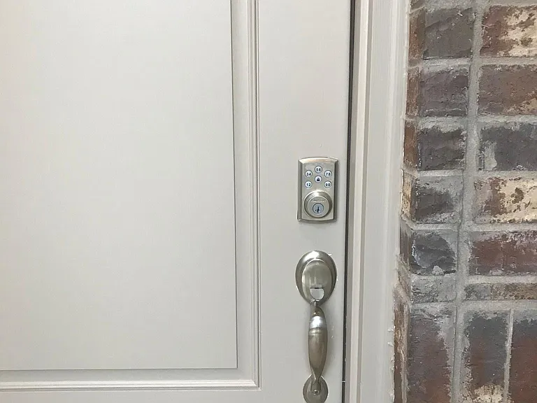 digital lock at front door