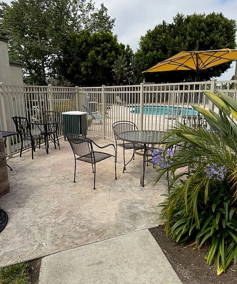 Pool with jacuzzi and gas BBQ