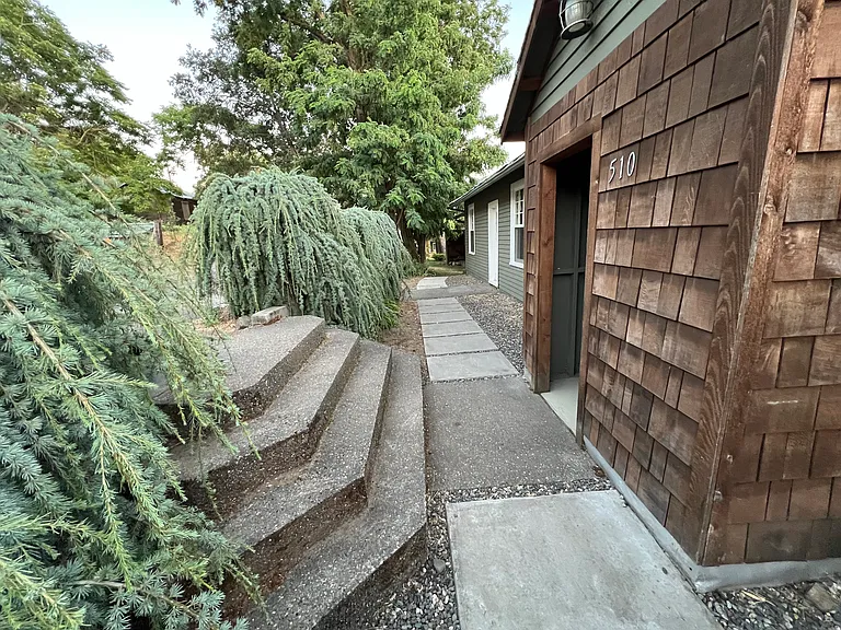 Stairs leading down to the house