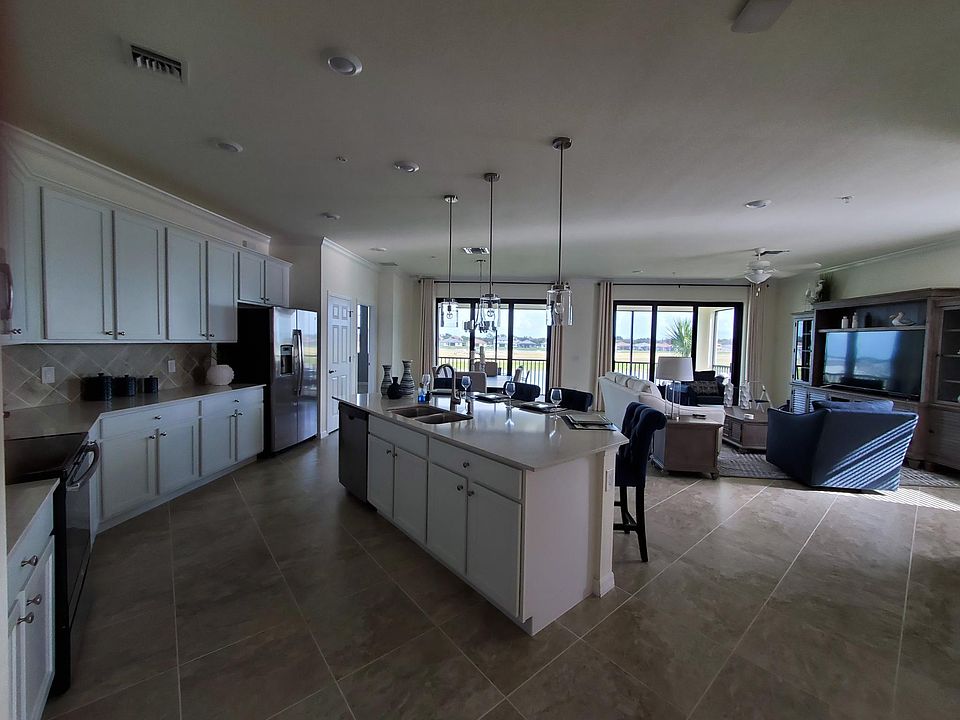 Kitchen, Living Room and Dining Room
