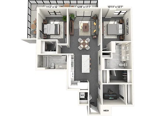 Floor plan B11-D-Signature