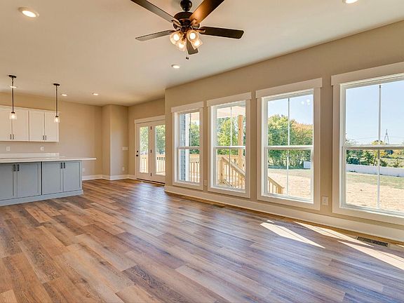 Open living/kitchen/dining area
