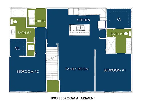 Floor plan Two bedroom apartment